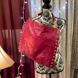 SLOANE & ALEX PINK LEATHER BAG
